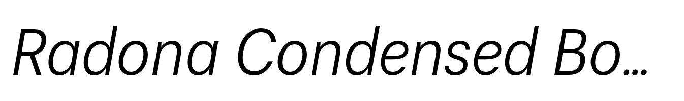 Radona Condensed Book Italic